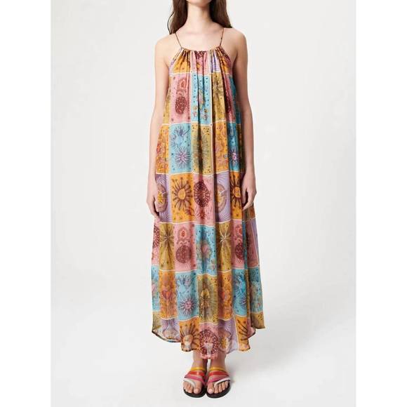 NEW CHUFY rain maxi dress in sundance coral